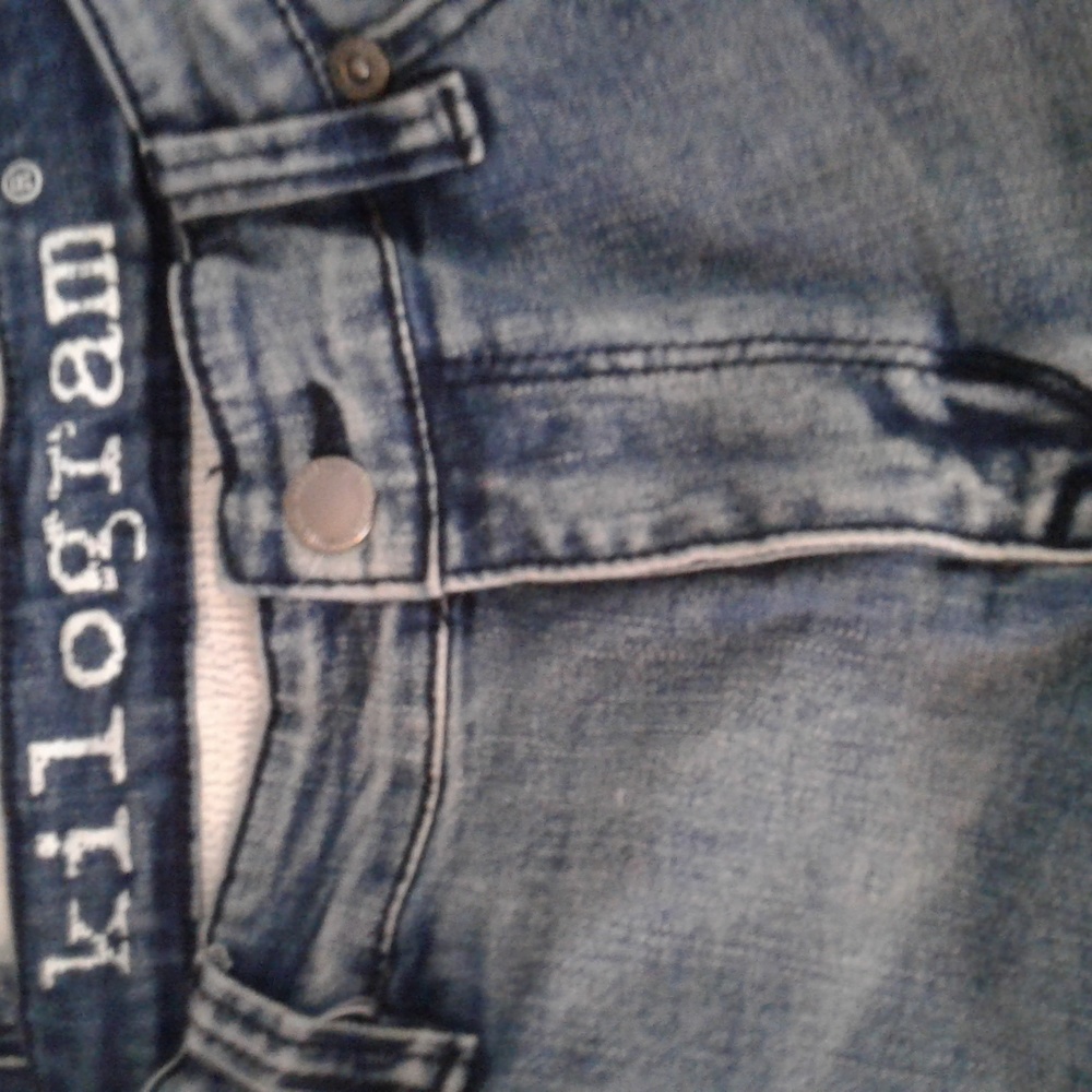 Mens Kilogram Distressed and Ribbed Jeans - Picture 5 of 7